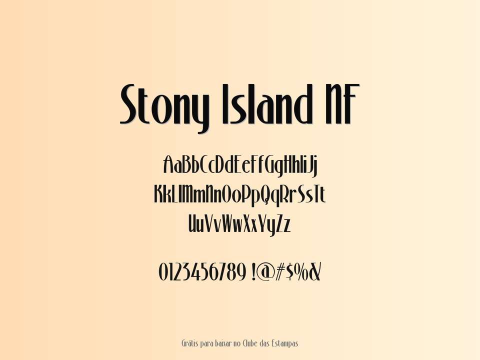 Fonte Stony Island Nf Grátis Para Baixar