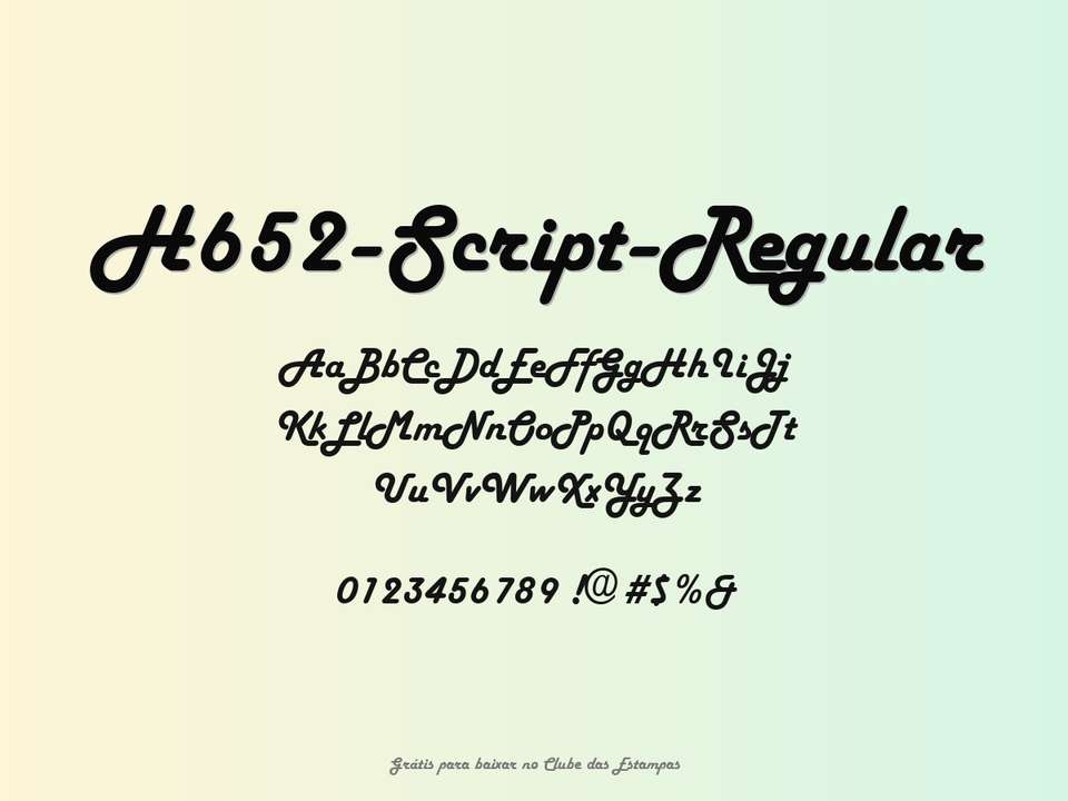 Fonte H652 Script Regular Grátis Para Baixar