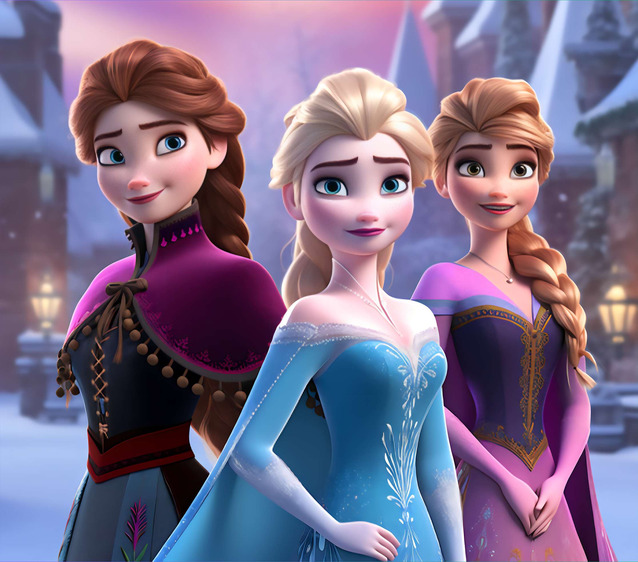 Três Personagens De Frozen Em Ilustração Digital Desenho Animado Png Arte Para Caneca Grátis Pra Bai