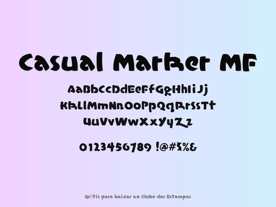 Fonte Casual Marker Mf Grátis Para Baixar