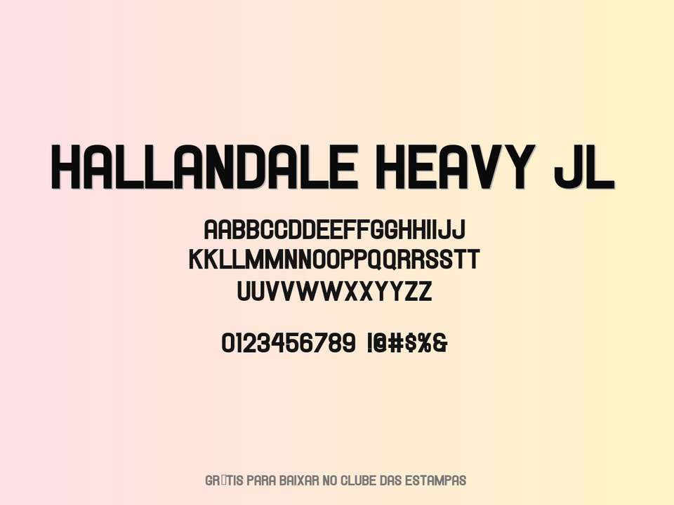 Fonte Hallandale Heavy Jl Grátis Para Baixar