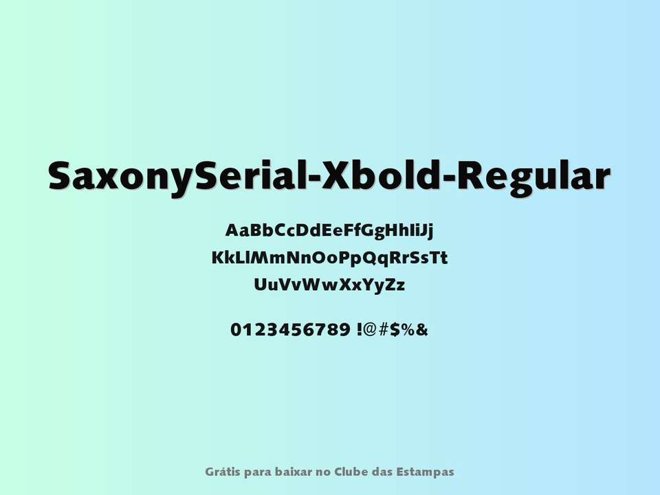 Fonte Saxonyserial Xbold Regular Grátis Para Baixar