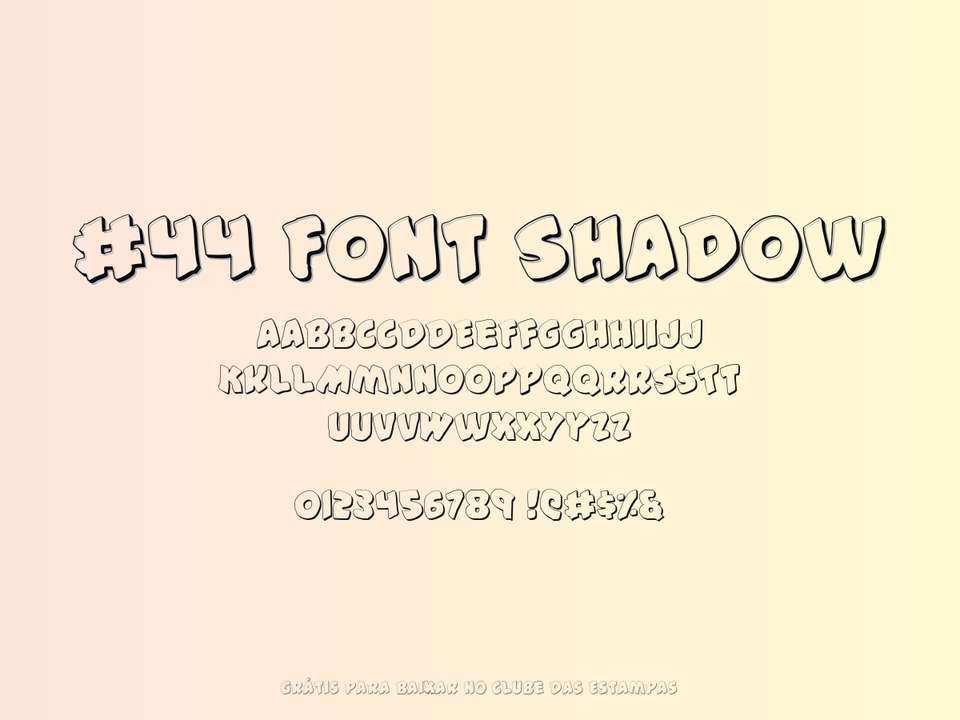 Fonte #44 Font Shadow Grátis Para Baixar
