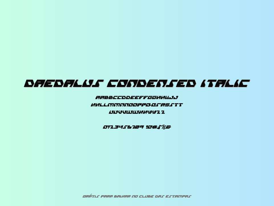 Fonte Daedalus Condensed Italic Grátis Para Baixar