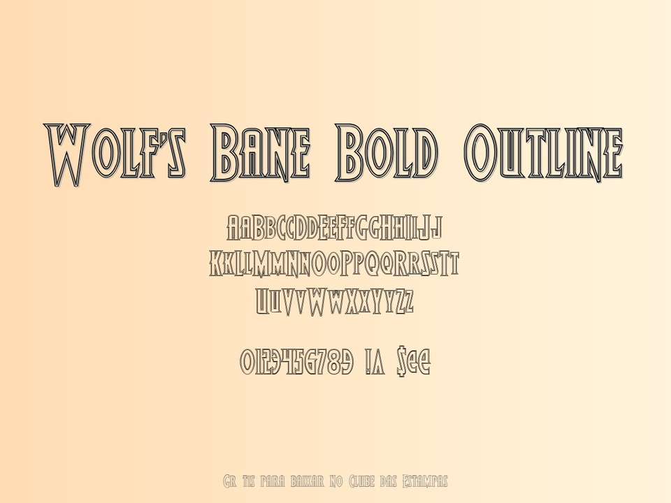 Fonte Wolf's Bane Bold Outline Grátis Para Baixar