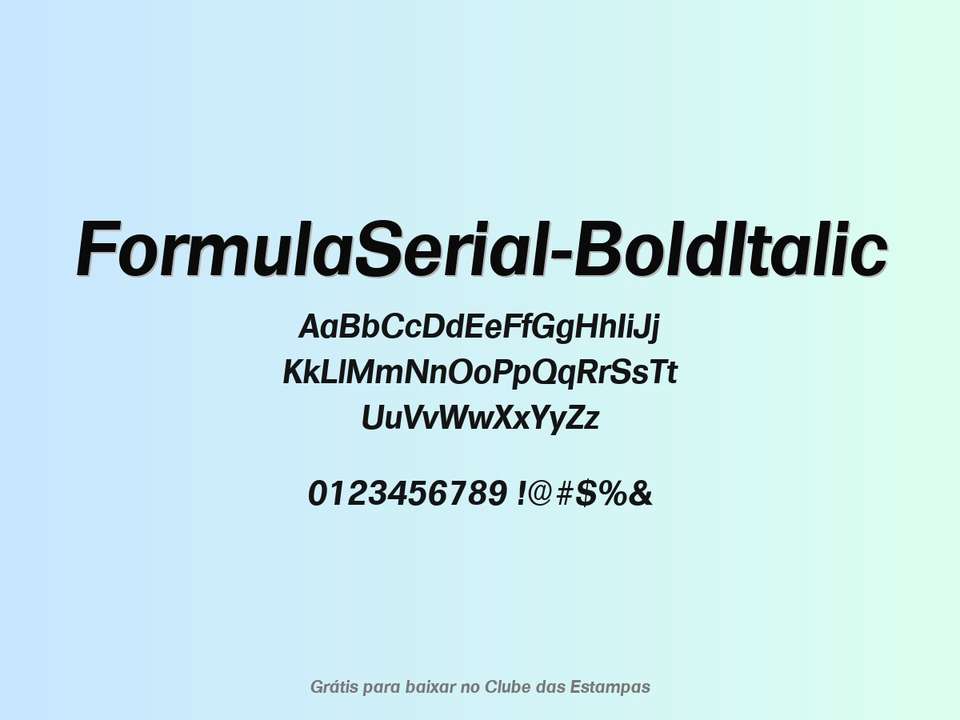 Fonte Formulaserial Bolditalic Grátis Para Baixar