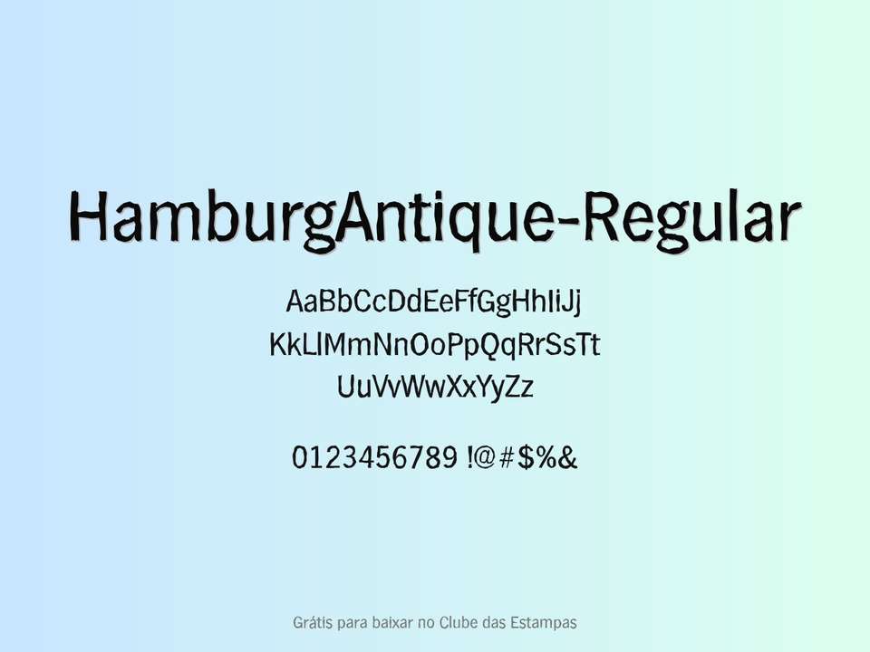 Fonte Hamburgantique Regular Grátis Para Baixar