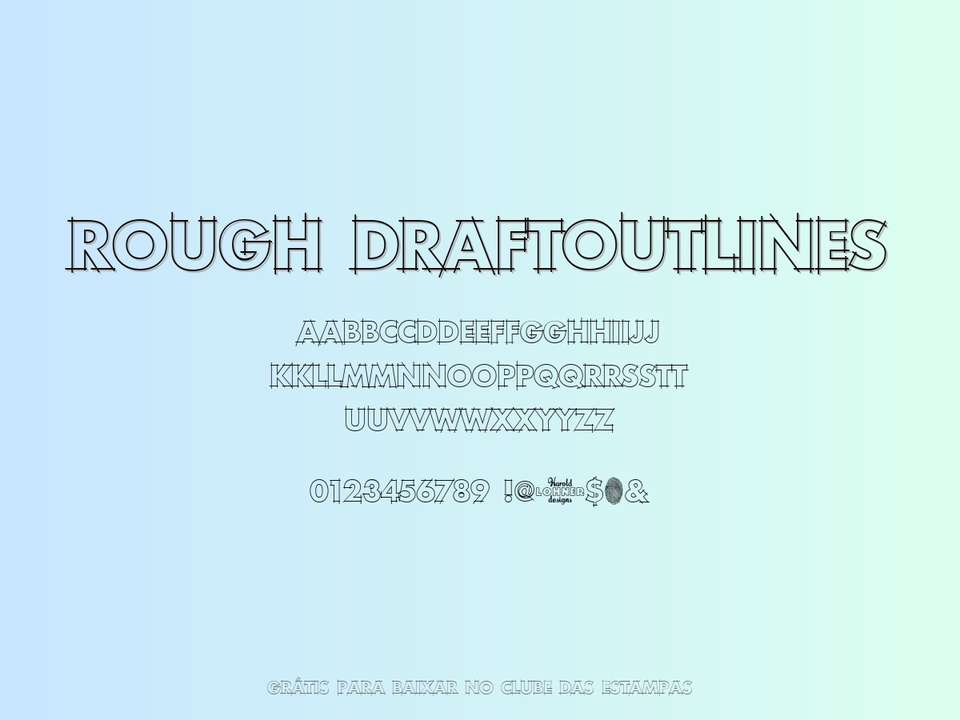Fonte Rough Draftoutlines Grátis Para Baixar