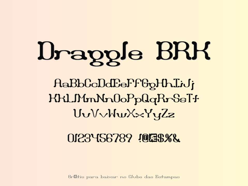 Fonte Draggle Brk Grátis Para Baixar