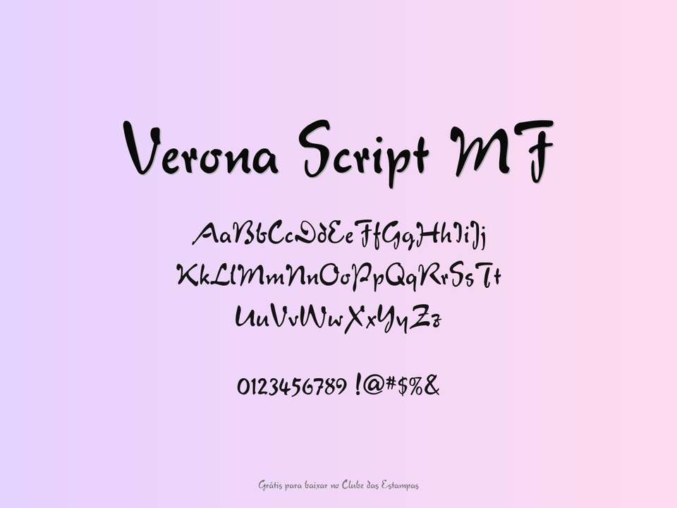 Fonte Verona Script Mf Grátis Para Baixar
