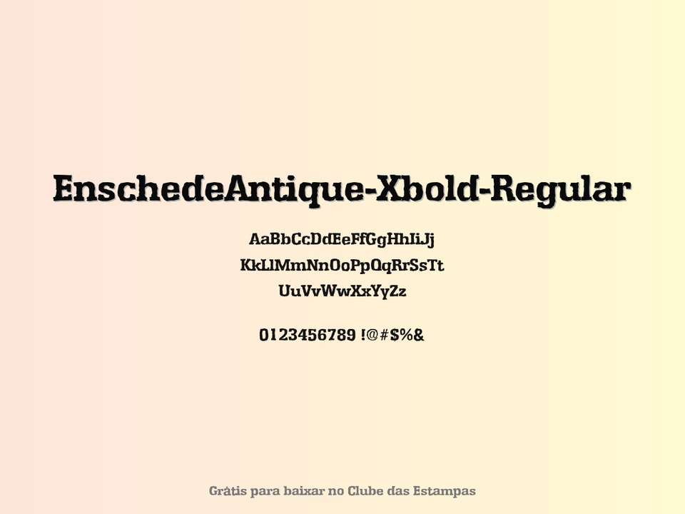 Fonte Enschedeantique Xbold Regular Grátis Para Baixar