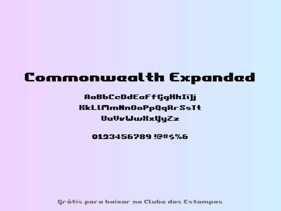 Fonte Commonwealth Expanded Grátis Para Baixar