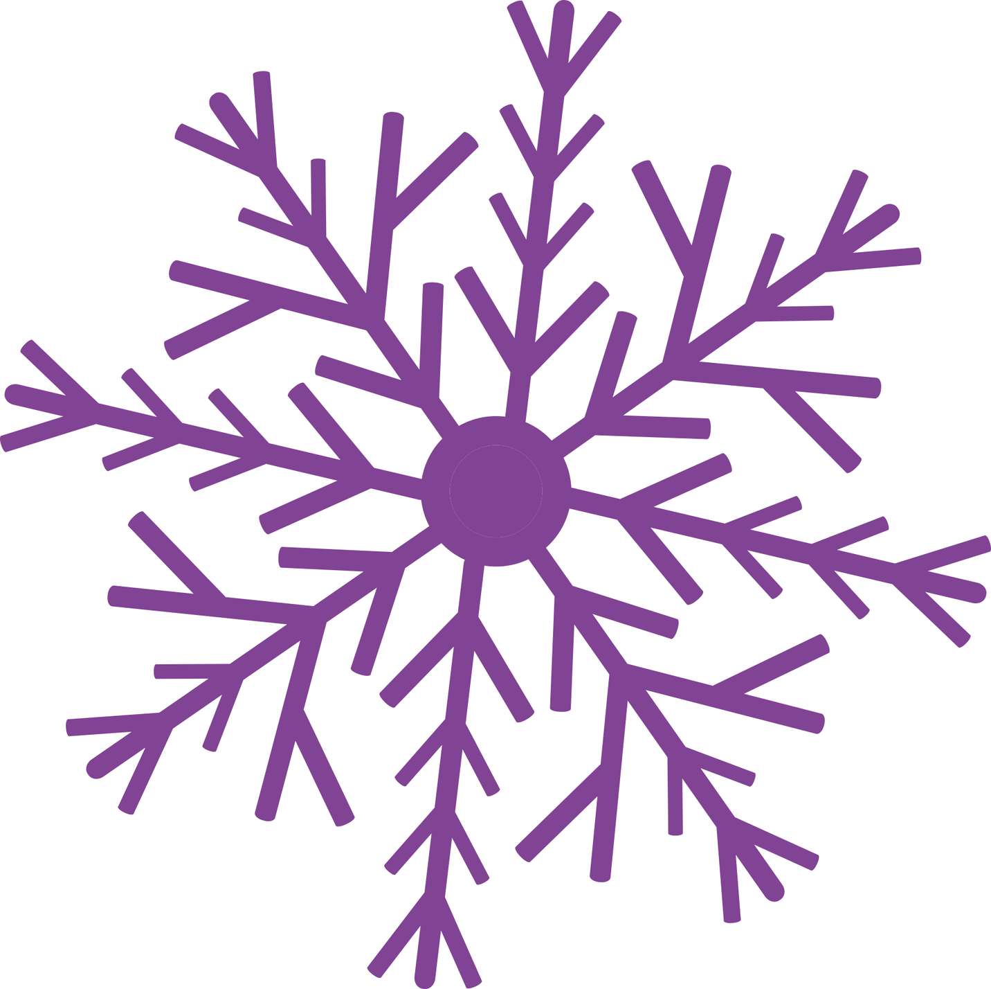 Floco De Neve Roxo Inverno Png Grátis Para Baixar