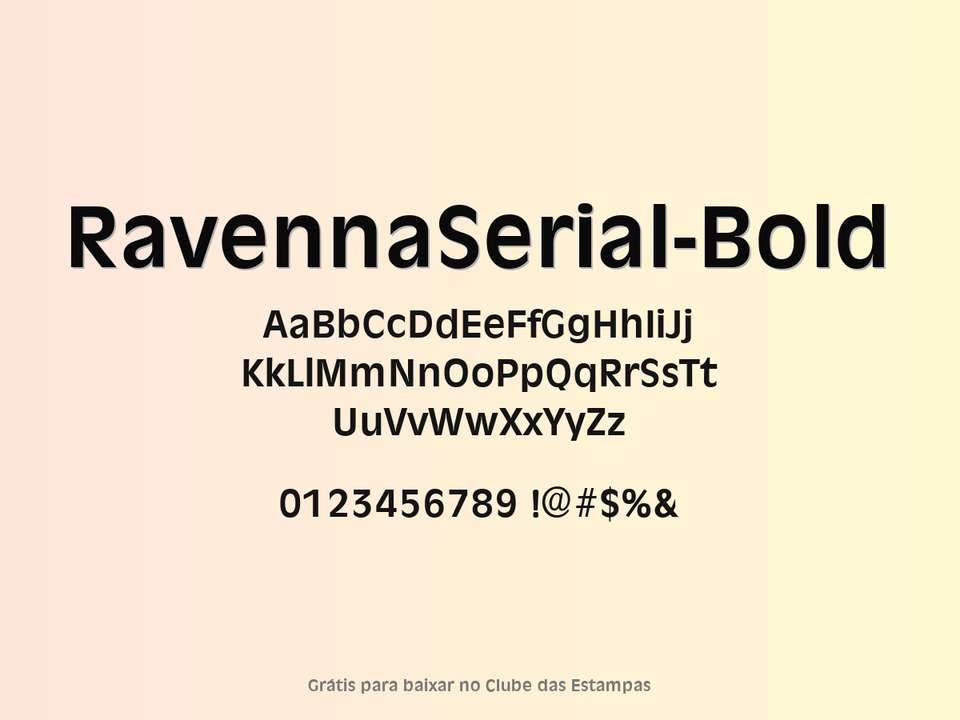 Fonte Ravennaserial Bold Grátis Para Baixar