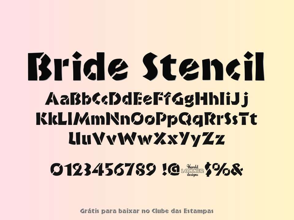 Fonte Bride Stencil Grátis Para Baixar