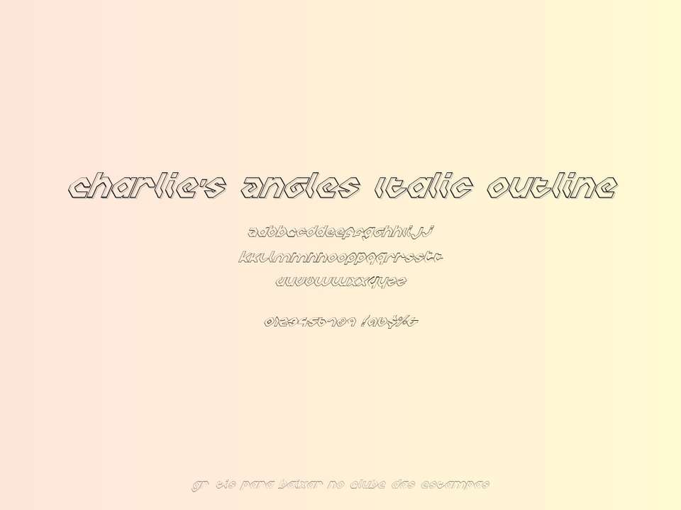 Fonte Charlie's Angles Italic Outline Grátis Para Baixar
