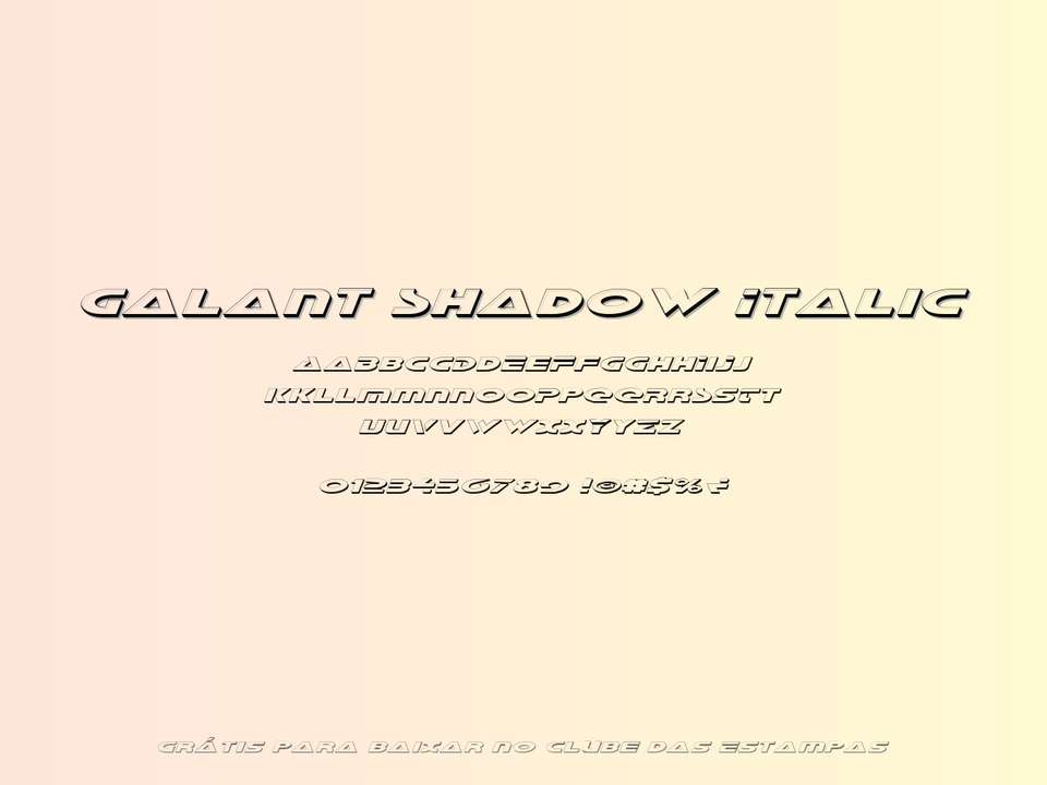 Fonte Galant Shadow Italic Grátis Para Baixar