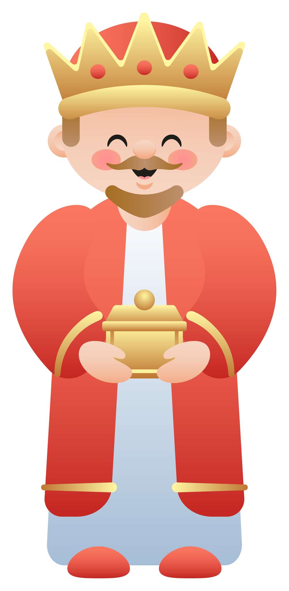 Rei Apresentando Caixa De Ouro Fantasia Png Grátis Para Baixar