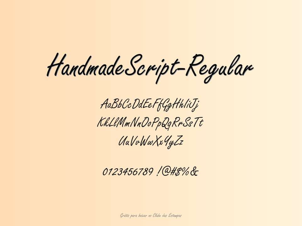 Fonte Handmadescript Regular Grátis Para Baixar