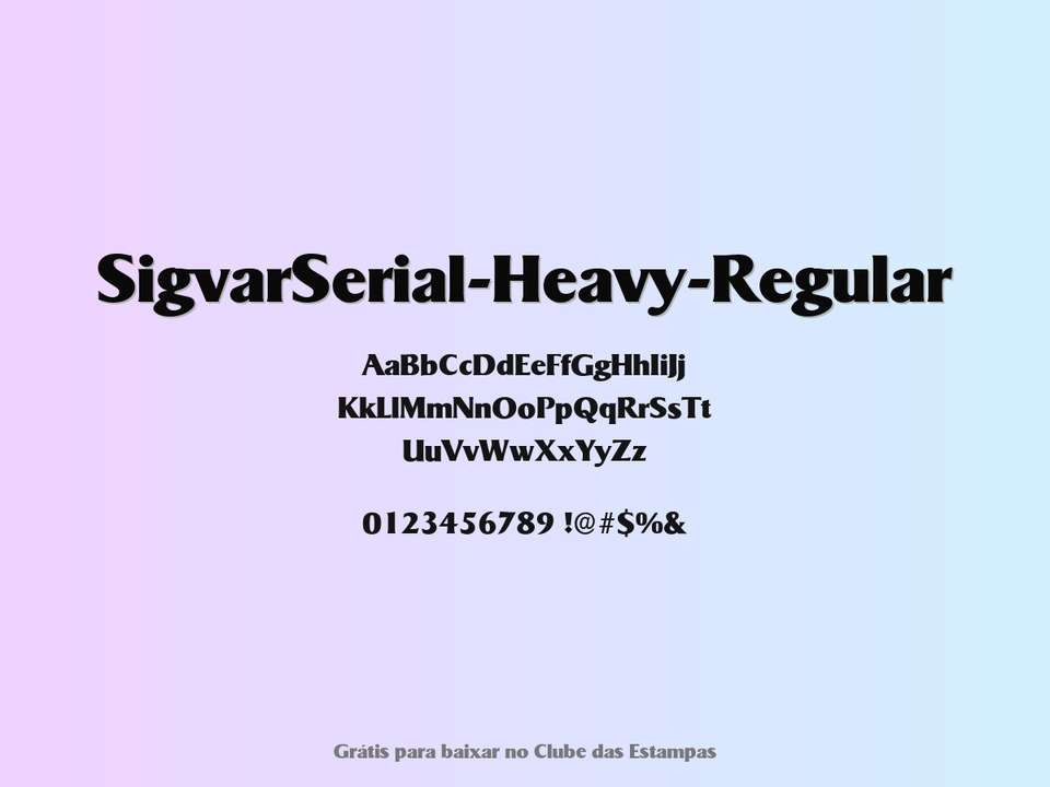 Fonte Sigvarserial Heavy Regular Grátis Para Baixar