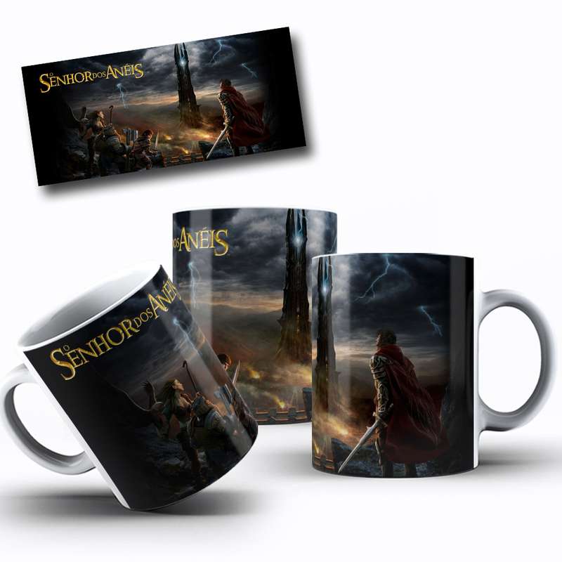 Arte Para Caneca Senhor Dos Anéis Personagens Fantasia 6