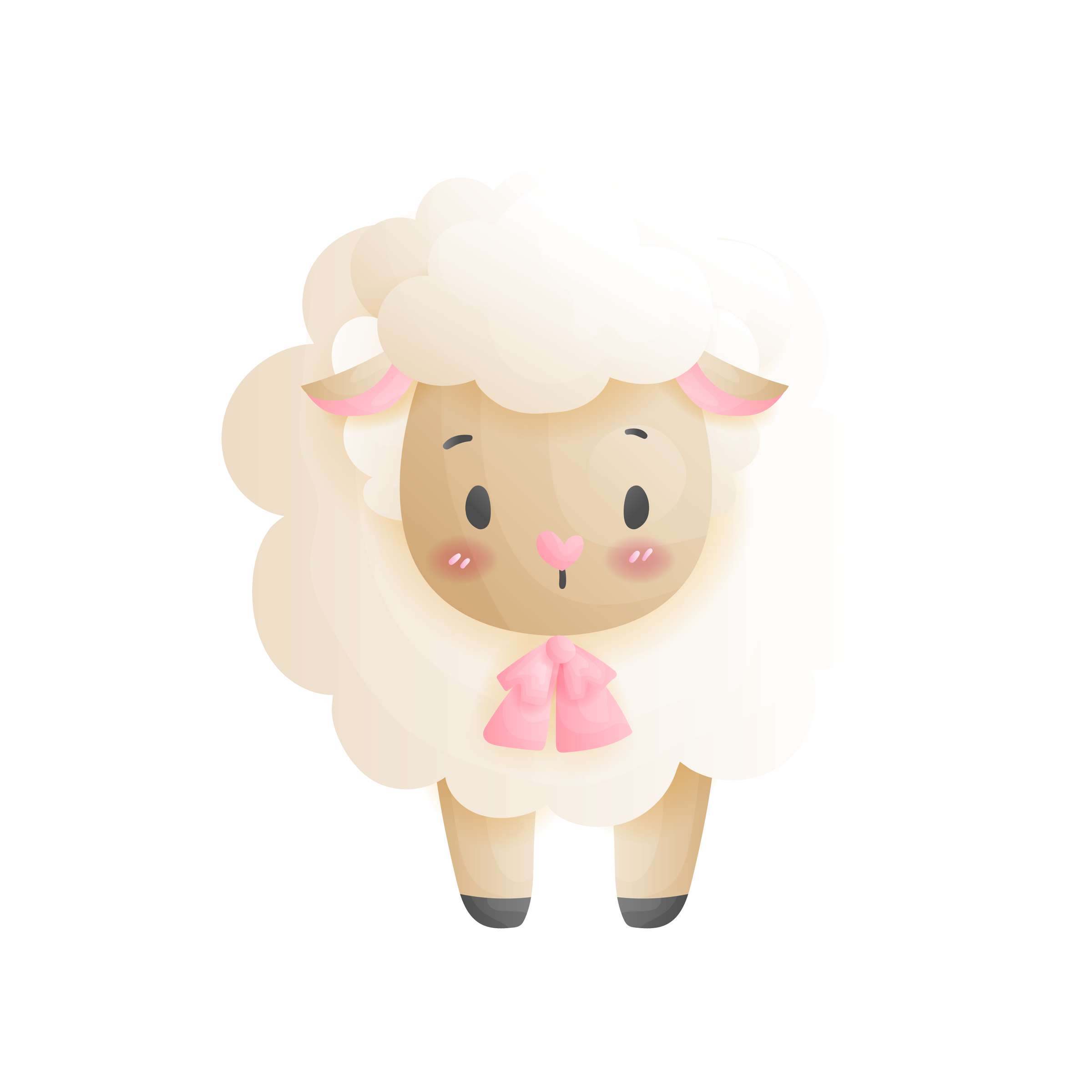 Ovelha Fofa Em Desenho Animado Animais Png Grátis Para Baixar