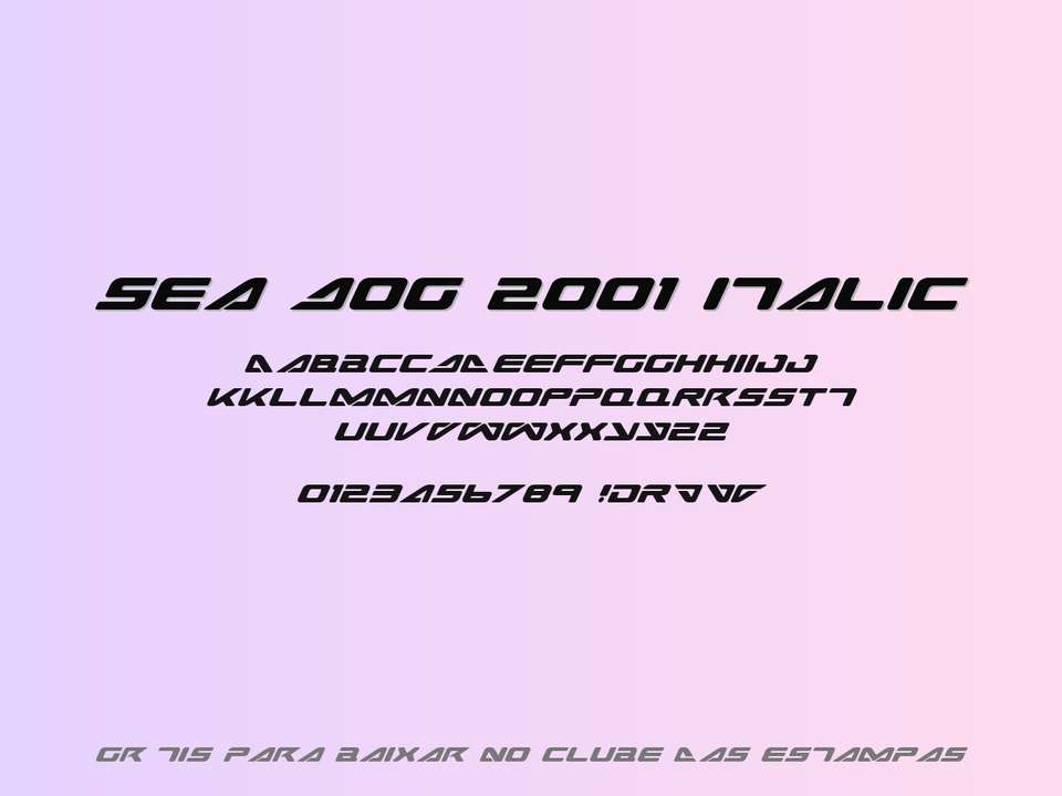 Fonte Sea Dog 2001 Italic Grátis Para Baixar