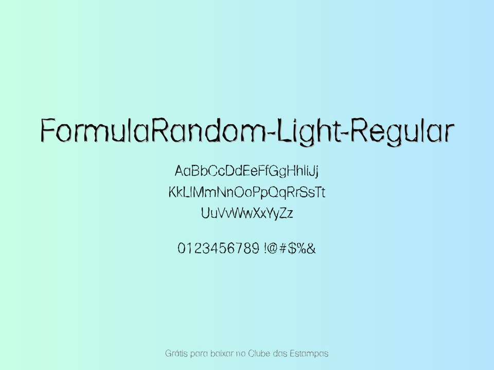 Fonte Formularandom Light Regular Grátis Para Baixar