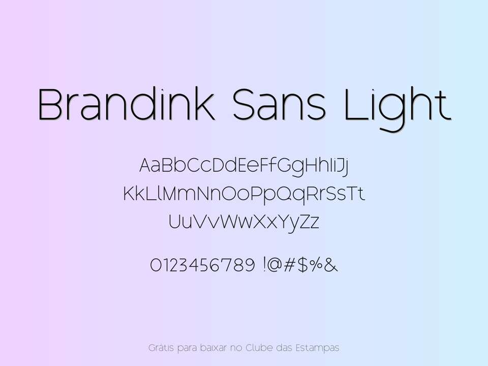 Fonte Brandink Sans Light Grátis Para Baixar