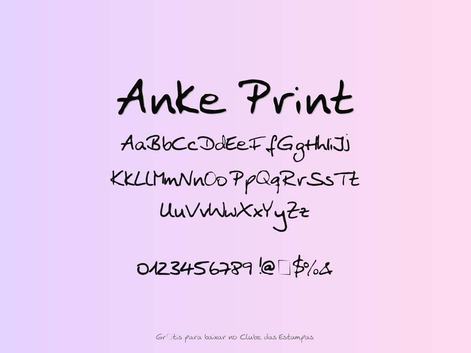 Fonte Anke Print Grátis Para Baixar