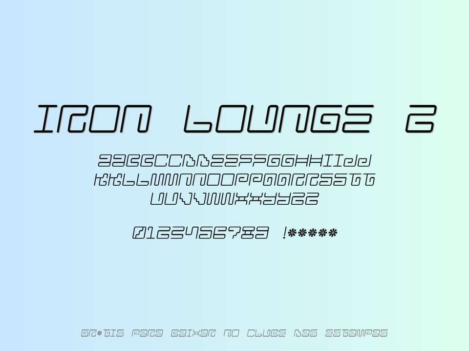 Fonte Iron Lounge 2 Grátis Para Baixar