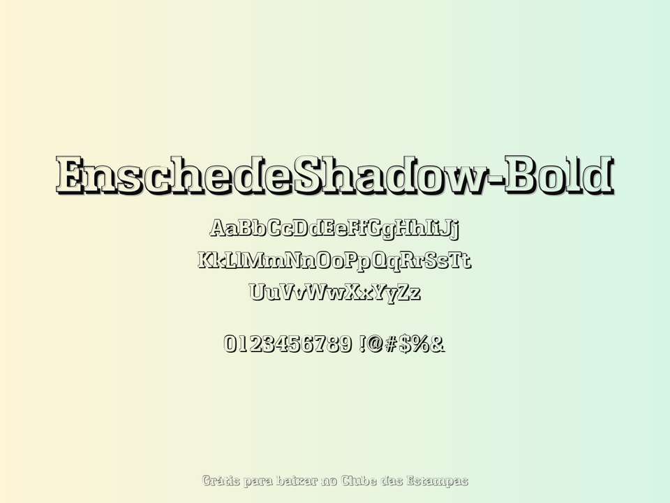 Fonte Enschedeshadow Bold Grátis Para Baixar