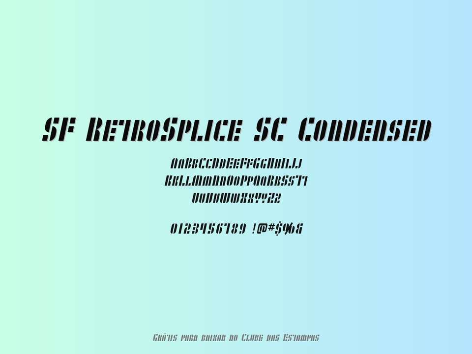 Fonte Sf Retrosplice Sc Condensed Grátis Para Baixar
