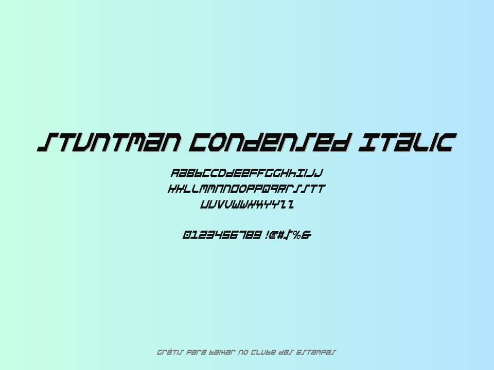 Fonte Stuntman Condensed Italic Grátis Para Baixar