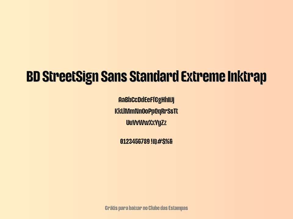 Fonte Bd Streetsign Sans Standard Extreme Inktrap Grátis Para Baixar