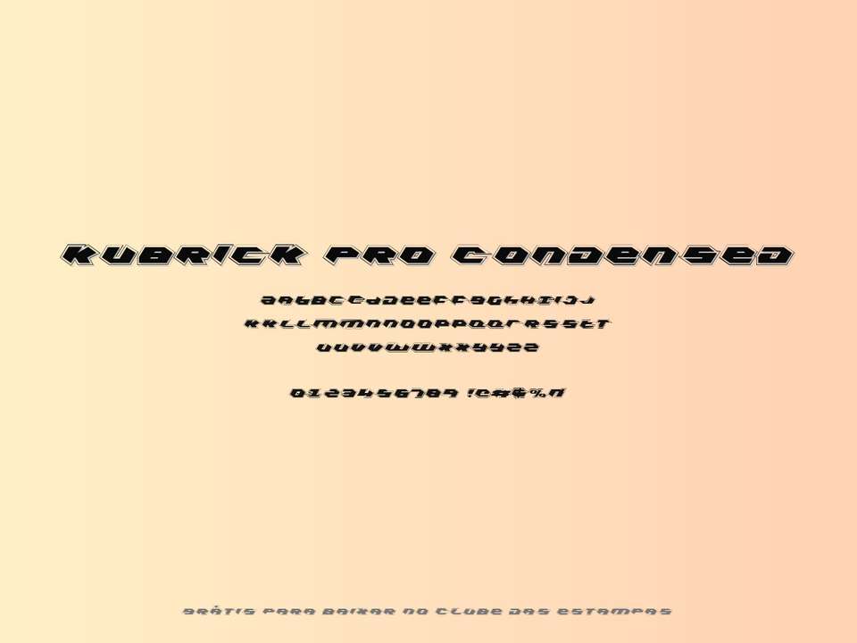 Fonte Kubrick Pro Condensed Grátis Para Baixar