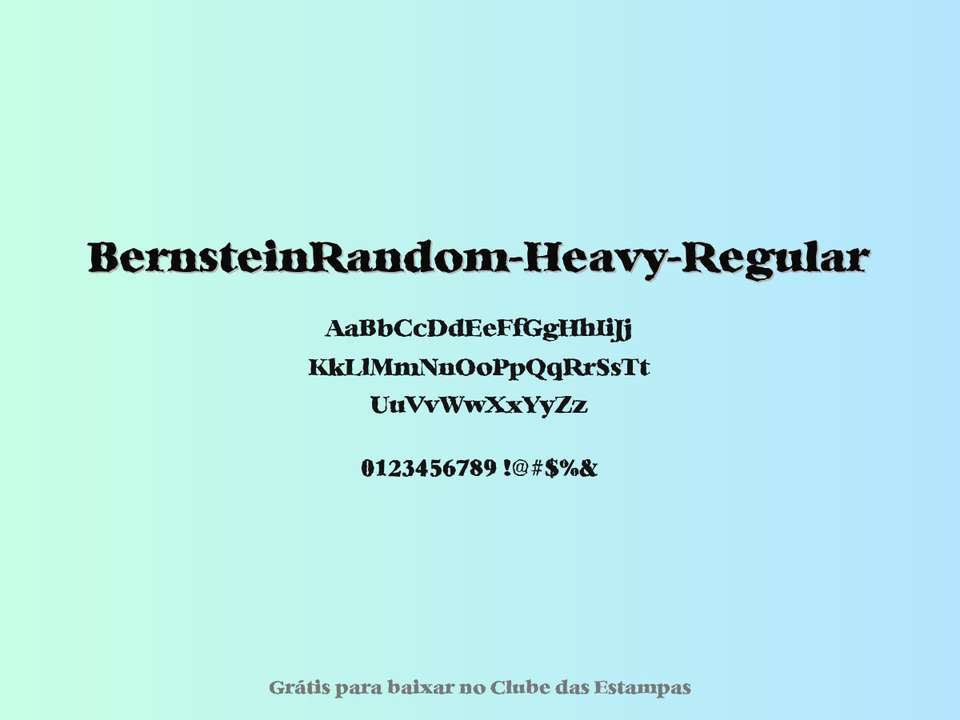 Fonte Bernsteinrandom Heavy Regular Grátis Para Baixar