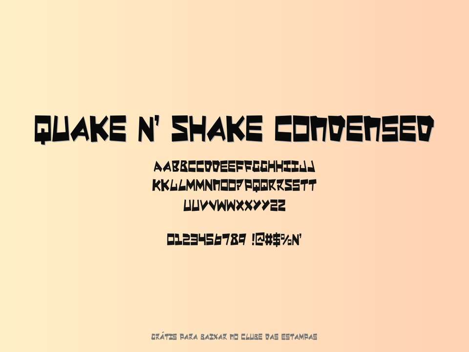 Fonte Quake & Shake Condensed Grátis Para Baixar