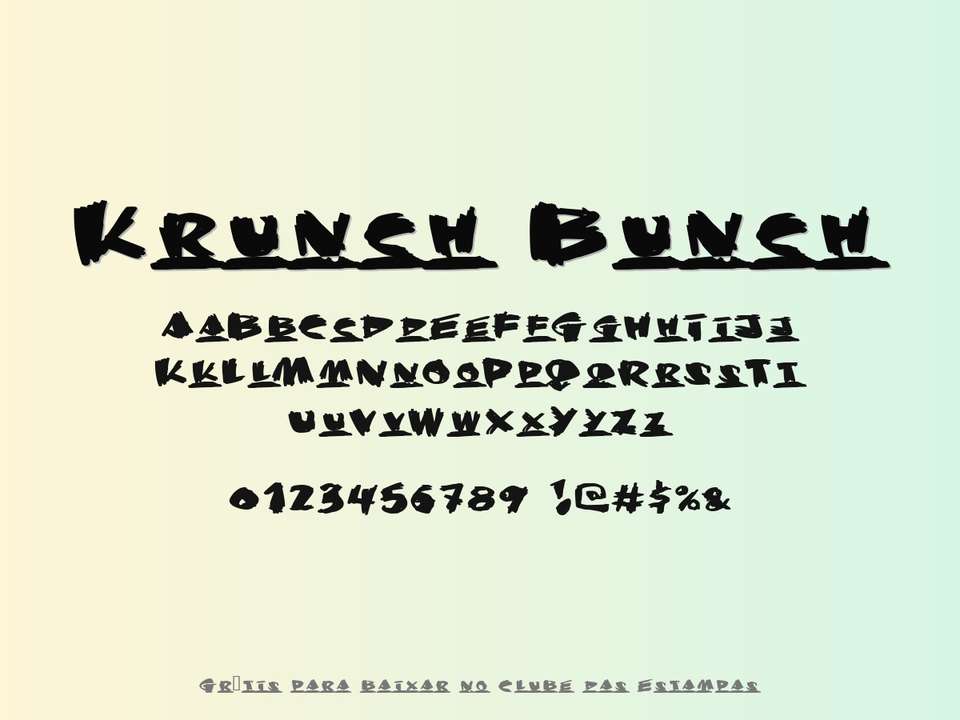 Fonte Krunch Bunch Grátis Para Baixar
