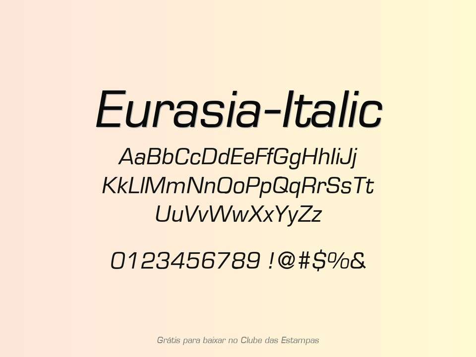 Fonte Eurasia Italic Grátis Para Baixar
