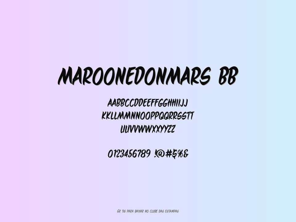 Fonte Maroonedonmars Bb Grátis Para Baixar
