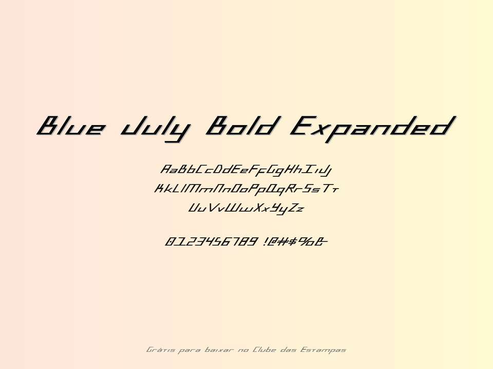 Fonte Blue July Bold Expanded Grátis Para Baixar