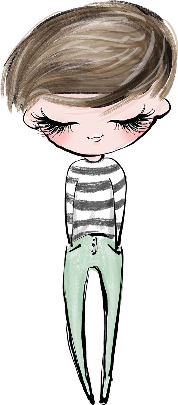 Personagem Fofo Cabelo Castanho Personagens Png Grátis Para Baixar