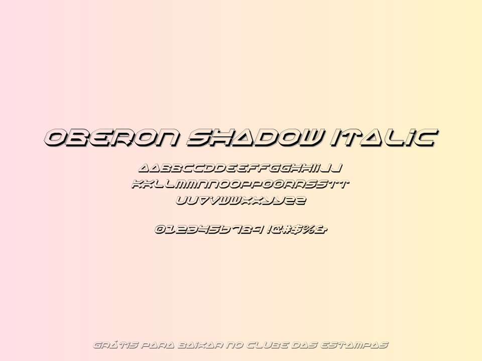 Fonte Oberon Shadow Italic Grátis Para Baixar