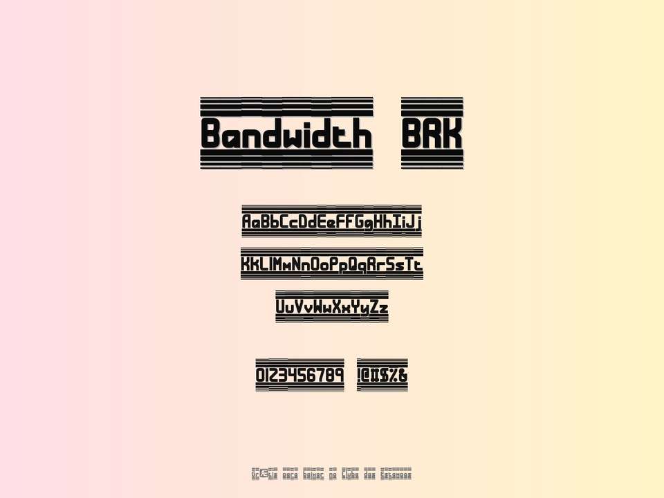 Fonte Bandwidth Brk Grátis Para Baixar
