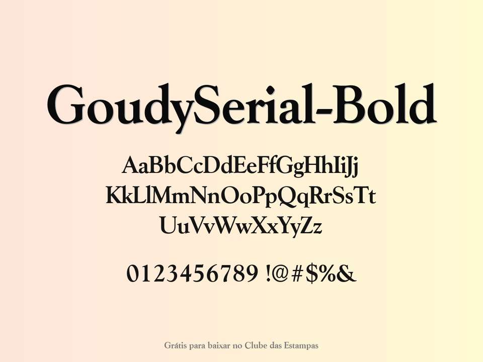 Fonte Goudyserial Bold Grátis Para Baixar