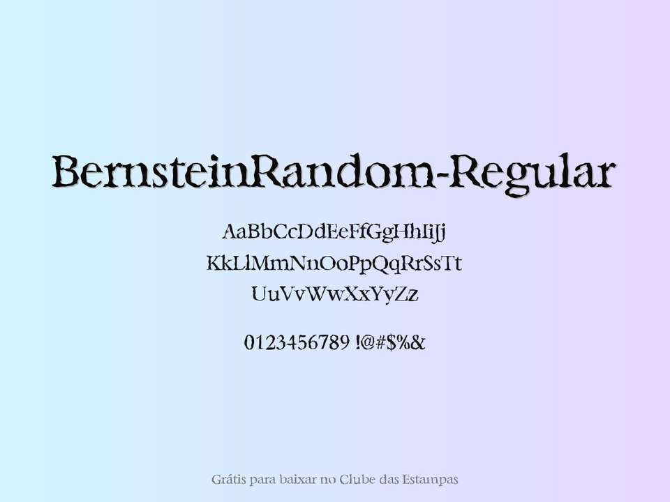 Fonte Bernsteinrandom Regular Grátis Para Baixar
