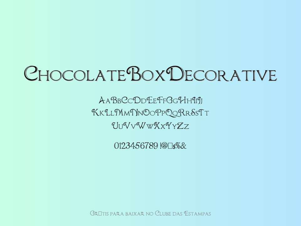 Fonte Chocolateboxdecorative Grátis Para Baixar