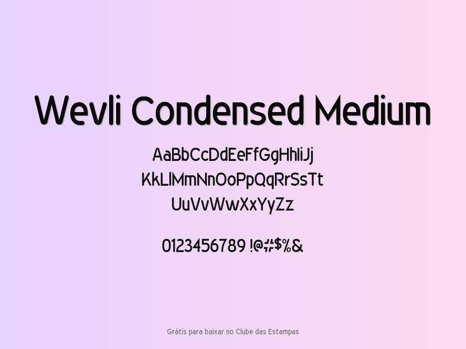 Fonte Wevli Condensed Medium Grátis Para Baixar