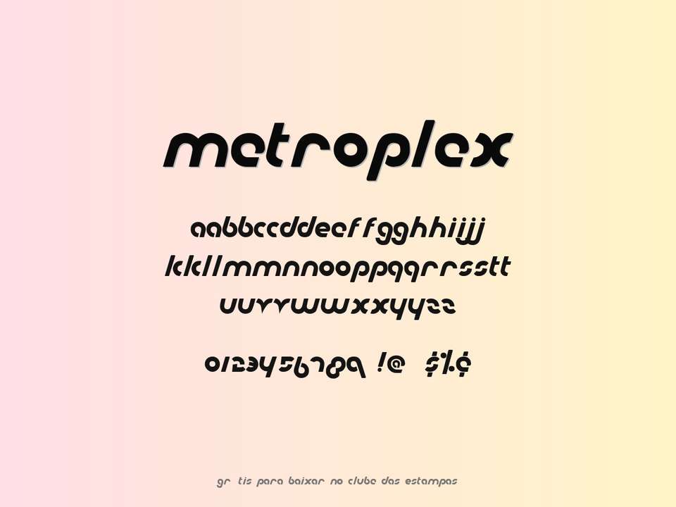 Fonte Metroplex Grátis Para Baixar
